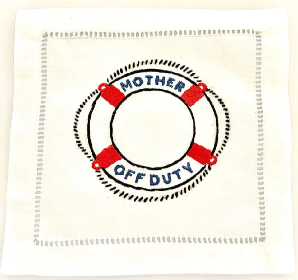 Mother Off Duty Cocktail Napkins, Set of 4
