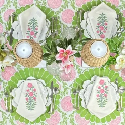 Motif Napkin in Pink Flower, Set of 4