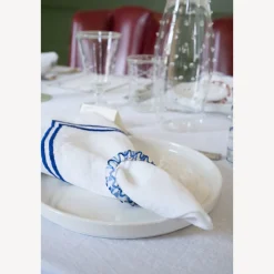 Multicolor Squiggle Glass Napkin Rings, Set of 4