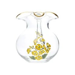 Murano Hand-Painted Jug in Yellow Floral