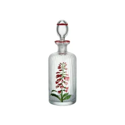 Murano Hand-Painted Oil Bottle in Red Floral