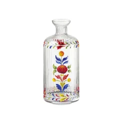 Murano Hand-Painted Oil Bottle in Blue Multi