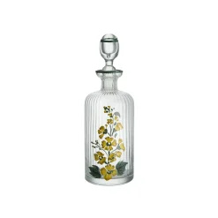 Murano Hand-Painted Oil Bottle in Yellow Flower
