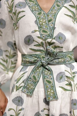 Mykonos Mini Dress in Blue Flower