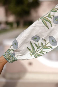 Mykonos Mini Dress in Blue Flower