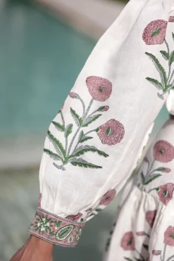 Mykonos Mini Dress in Pink Flower