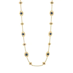 Mystic Eye Double-Sided Necklace in Blue Labradorite & Green Onyx