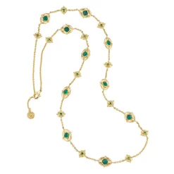 Mystic Eye Double-Sided Necklace in Blue Labradorite & Green Onyx