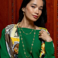 Mystic Eye Double-Sided Necklace in Blue Labradorite & Green Onyx