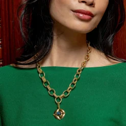 Mystic Eye Double-Sided Pendant in Blue Labradorite & Green Onyx