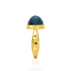 Mystic Eye Gem Ring in Blue Labradorite