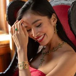 Mystic Eye Gem Ring in Green Onyx