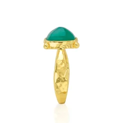Mystic Eye Gem Ring in Green Onyx
