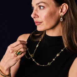 Mystic Eye Ring in Green Onyx