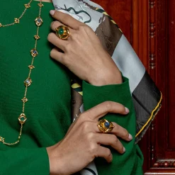 Mystic Eye Ring in Green Onyx