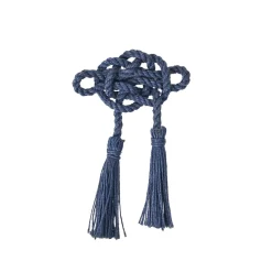 Mystic Knot Napkin Ring in Navy, Set of 4