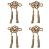 Mystic Knot Napkin Ring in Taupe, Set of 4