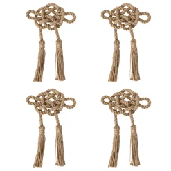 Mystic Knot Napkin Ring in Taupe, Set of 4