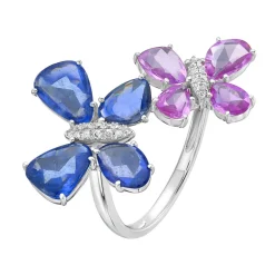 Nabi Blue and Pink Sapphire Ring