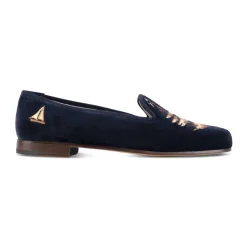 Nantucket Navy Velvet Slipper