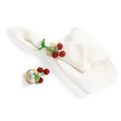 Napkin Rings Cherry, Set Of 4