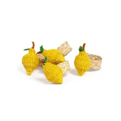 Napkin Rings Lemon, Set Of 4