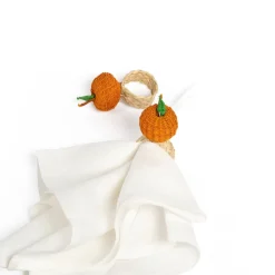 Napkin Rings Orange, Set Of 4