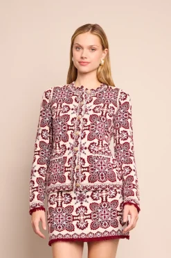 Nara Jacket in Vintage Scarf Ivory