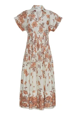 Nash Dress in Farfella Border Egret