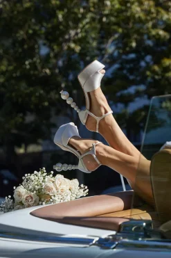 Natalia Perla Sandal in Ivory & Pearl