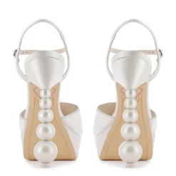 Natalia Perla Sandal in Ivory & Pearl