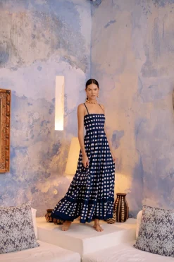 Navy Blue Checkmate Dress