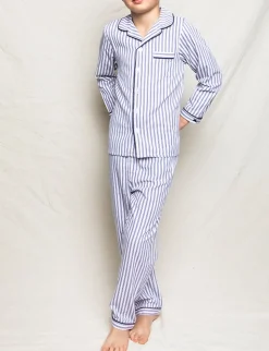 Navy French Ticking Pajama Set
