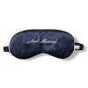 Navy Silk 'Just Married' Sleep Mask