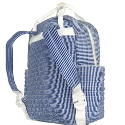 Navy Stripe Coated Backpack