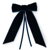 Navy Velvet Napkin Bows, Set of 4