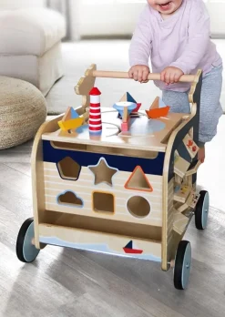 Navy Whale Theme 5-in-1 Baby Walker