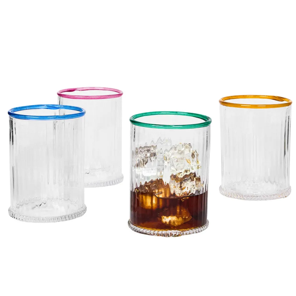 Nell Double Old Fashioned Assorted, Set of 4 in Multi