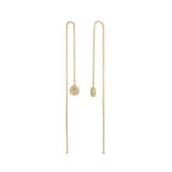 Nesting Gem Drop Earrings in Diamond