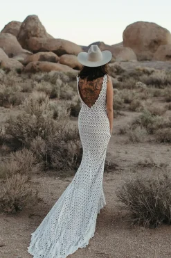 Nev Crochet Lace Tank Top Wedding Dress