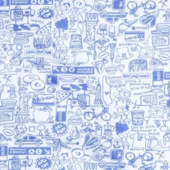 New York City Zip Baby Onesie in New York City NYC Blue