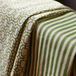 Newport Garden Gate & Pinstripe Verde Kitchen Towels, Mixed Set of 2