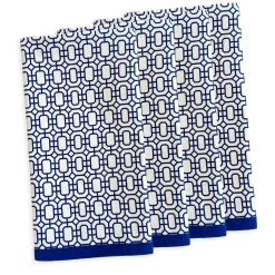 Newport Garden Gate Dinner Napkins in Blue, Set of 4