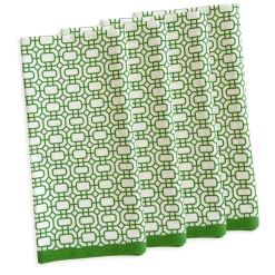Newport Garden Gate Dinner Napkins in Green, Set of 4