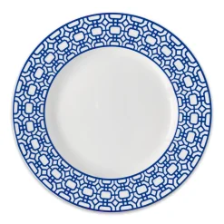 Newport Garden Gate Rimmed Dinner Plate Blue