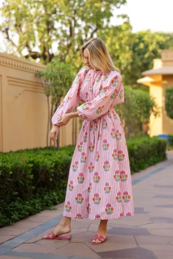 Newport Skirt in Pink & Orange Flower