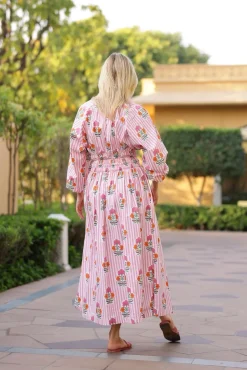 Newport Top in Pink & Orange Flower