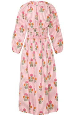 Newport Top in Pink & Orange Flower