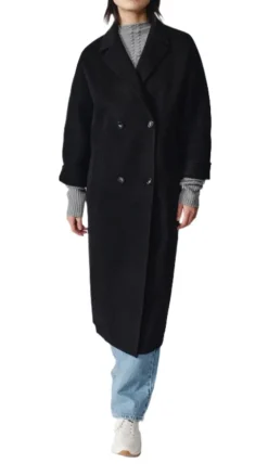 Nicola Cashmere Coat in Black