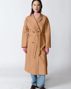 Nicola Cashmere Coat in Camel